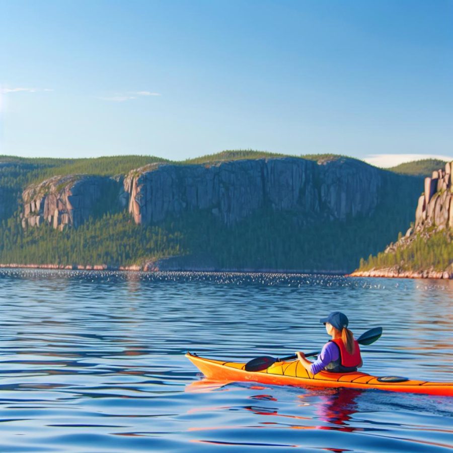 Kajakpaddling i Höga Kusten